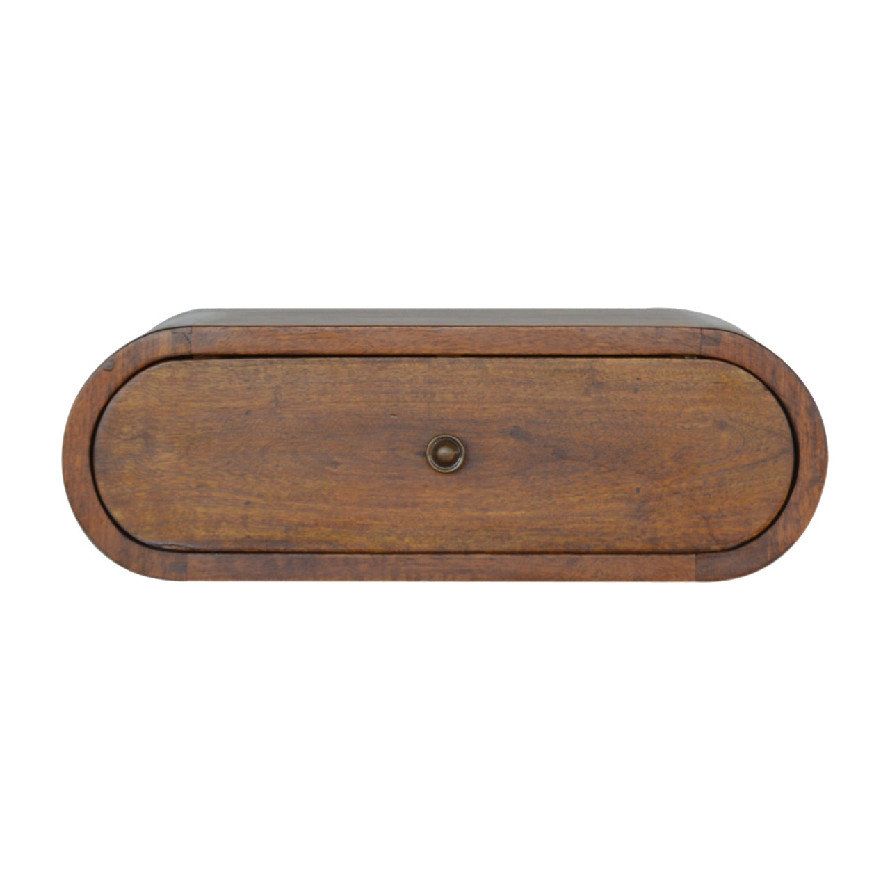 Cloud 9 Floating Bedside Single Drawer - Dark Wood