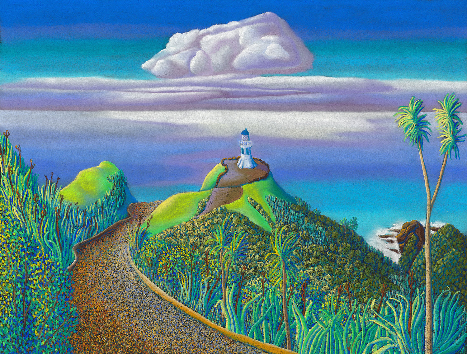 Cape Reinga New Zealand - Original Pastel