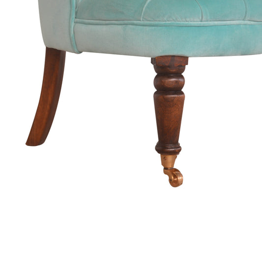 Velvet Mini Throne - Fresh Turquoise