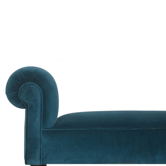 You and Me Velvet Embrace Bench – Teal