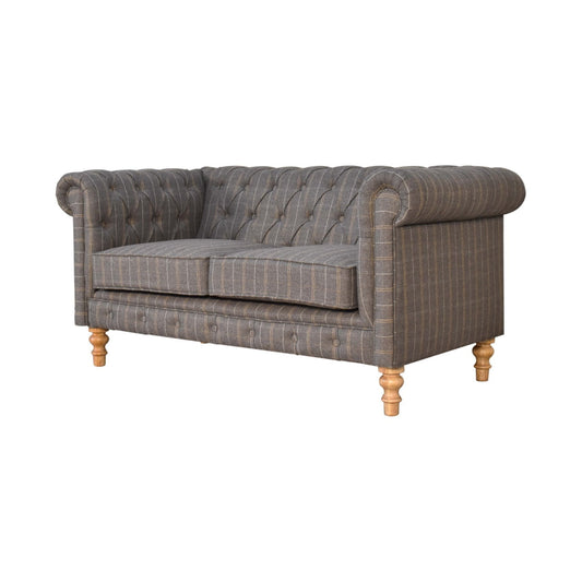 Chesterfield 2-Seater Pewter Tweed Sofa