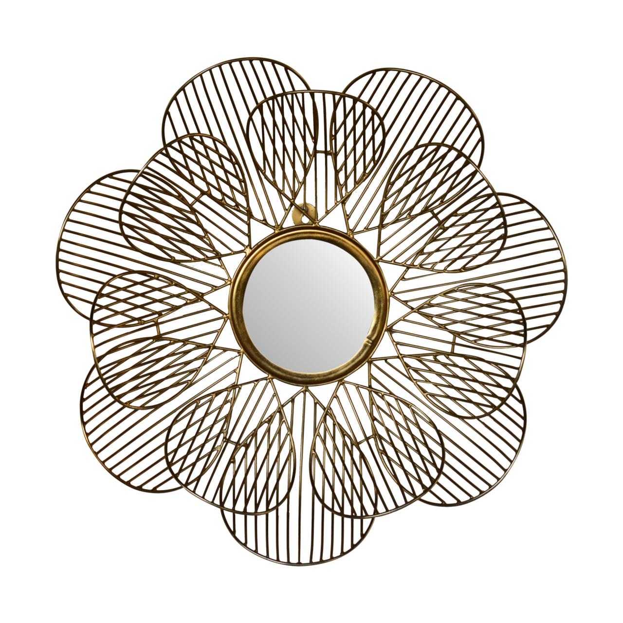 Golden Petal Mirror Frame