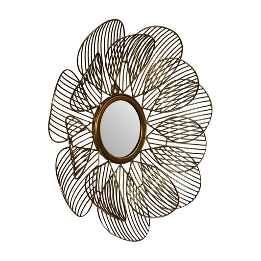 Golden Petal Mirror Frame