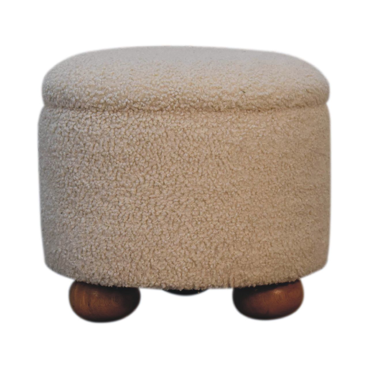 Slam Dunk Footstool – Cream Bouclé