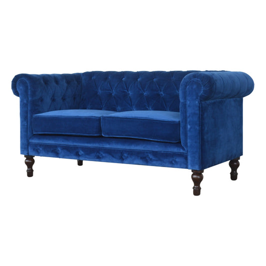 The Iconic Velvet Chesterfield Sofa - Royal Blue