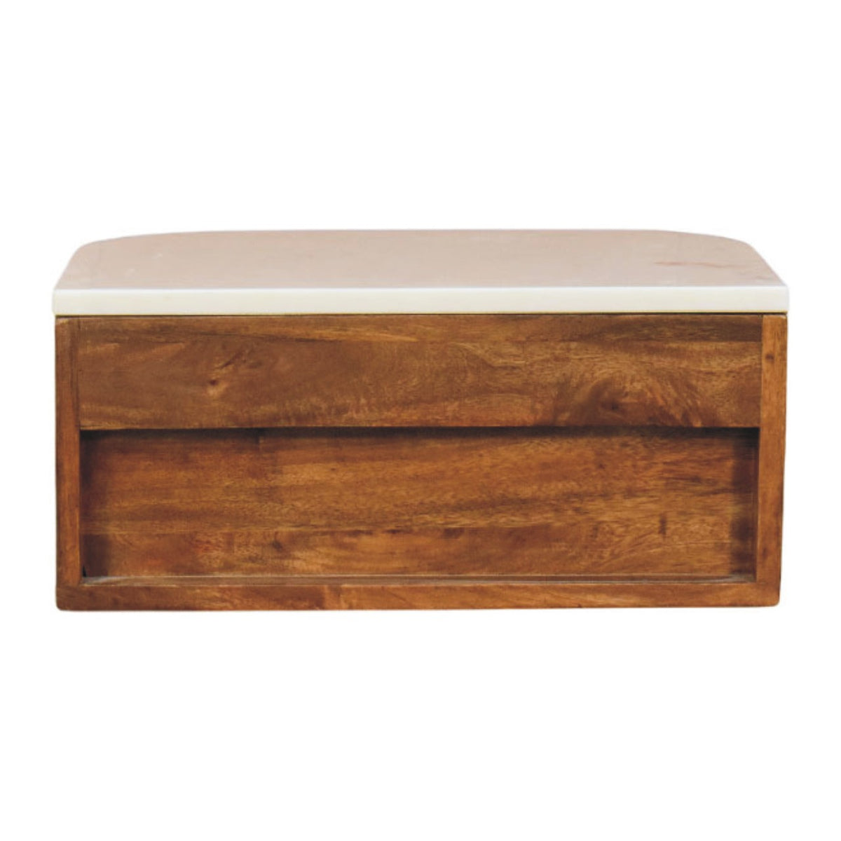 Cloud 9 Floating Bedside Single Drawer - Marble Top