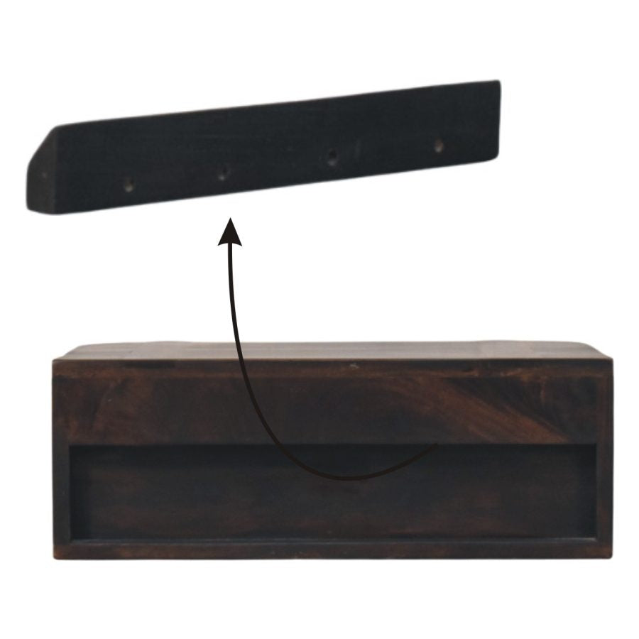 Cloud 9 Floating Bedside Single Drawer - Rattan