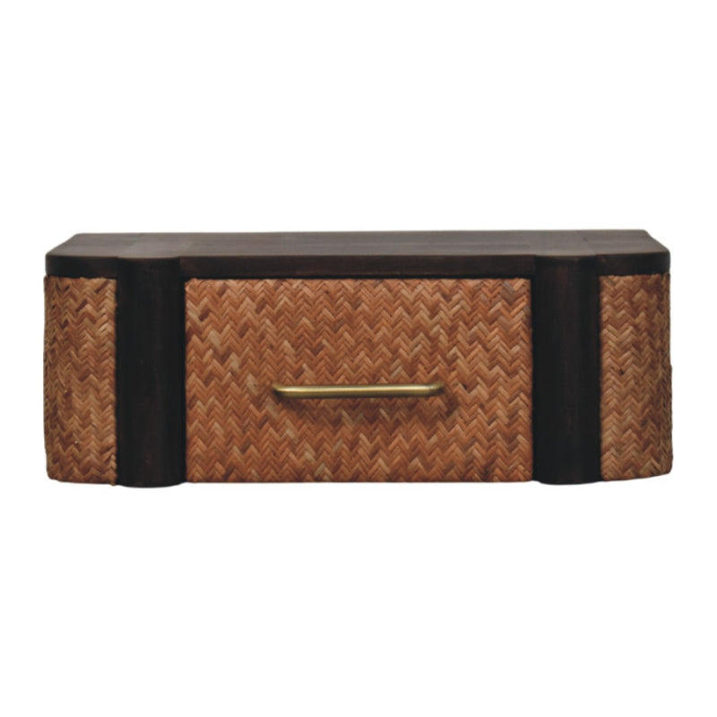 Cloud 9 Floating Bedside Single Drawer - Rattan