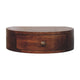 Cloud 9 Floating Bedside Rounded Drawer - Dark Wood