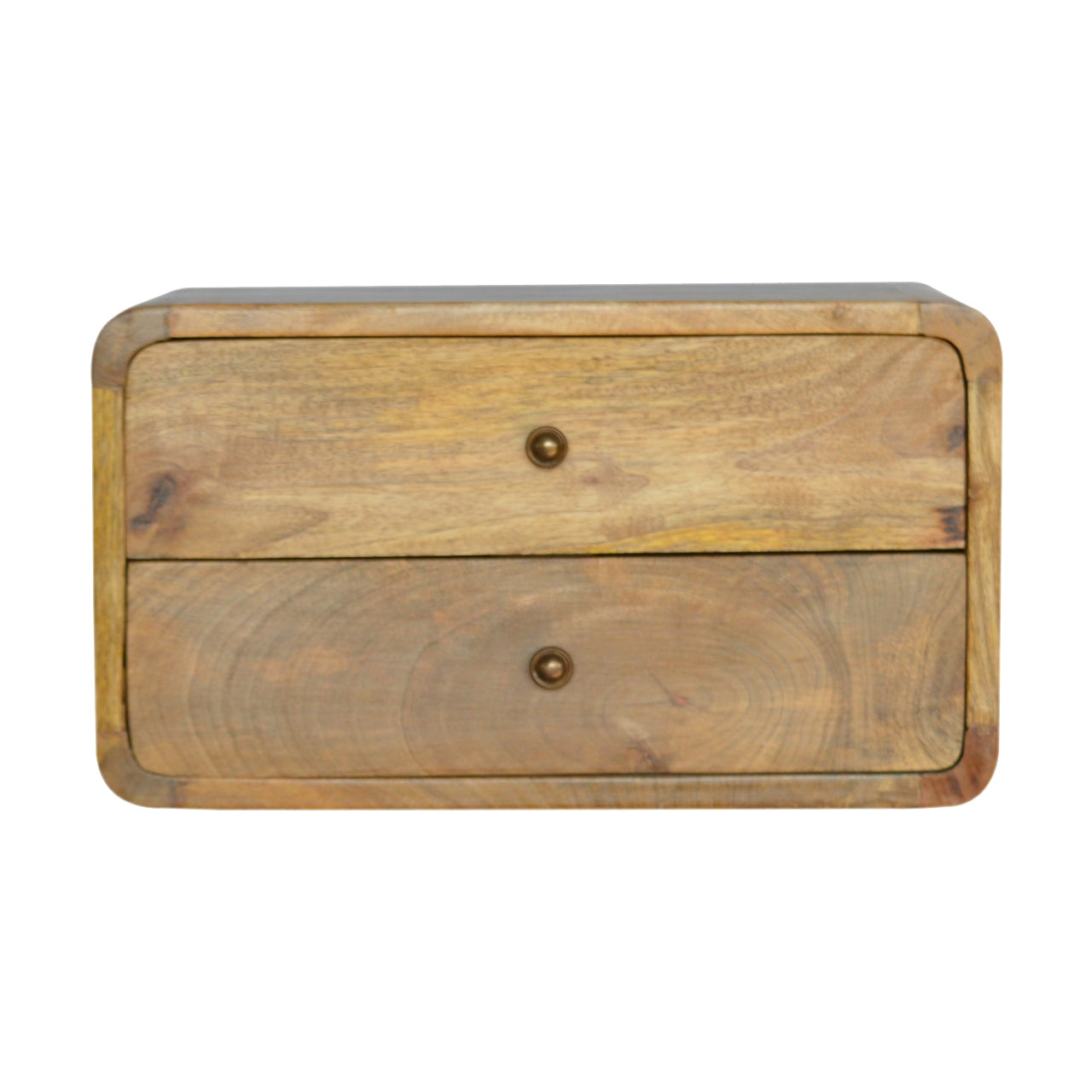 Cloud 9 Floating Bedside 2 Drawer - Light Wood