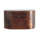 Cloud 9 Floating Bedside 2 Drawer - Curved Wood