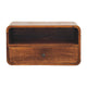 Cloud 9 Floating Bedside Shelf with Single Drawer - Dark Wood