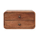 Cloud 9 Floating Bedside 2 Drawer - Honey Caramel
