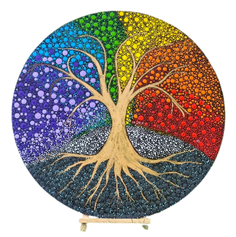 Bespoke Hand Painted Living Mandala