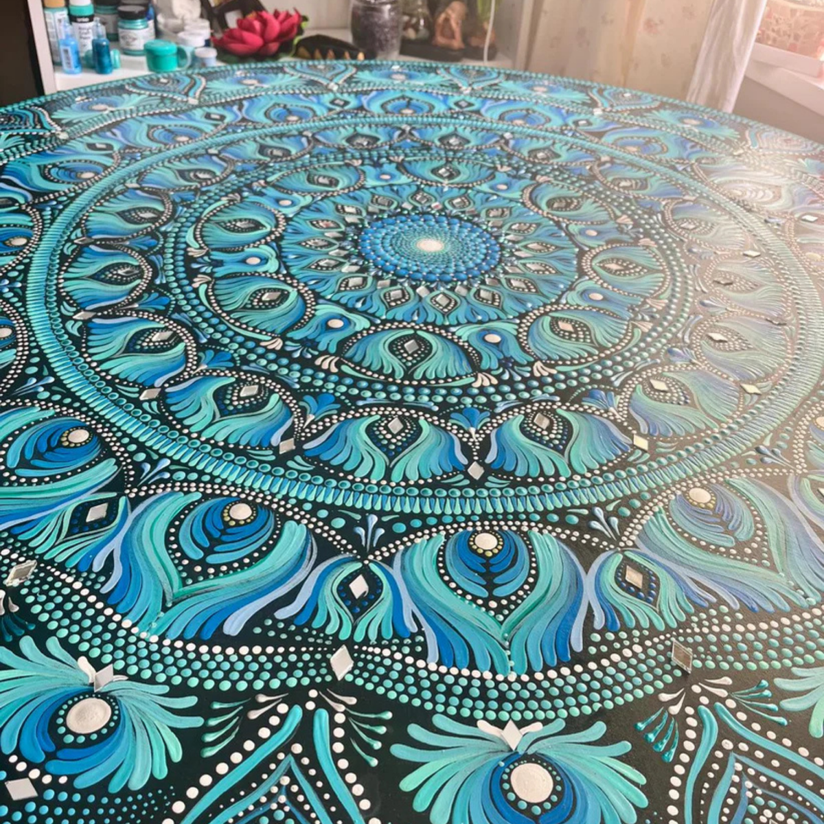 Bespoke Hand Painted Living Mandala