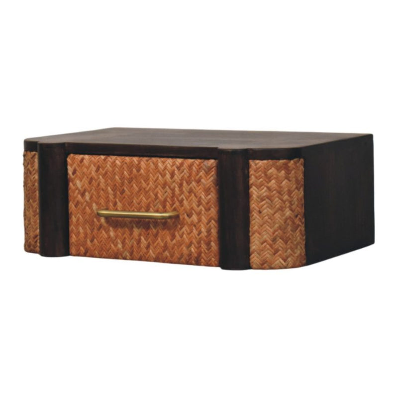 Cloud 9 Floating Bedside Single Drawer - Rattan