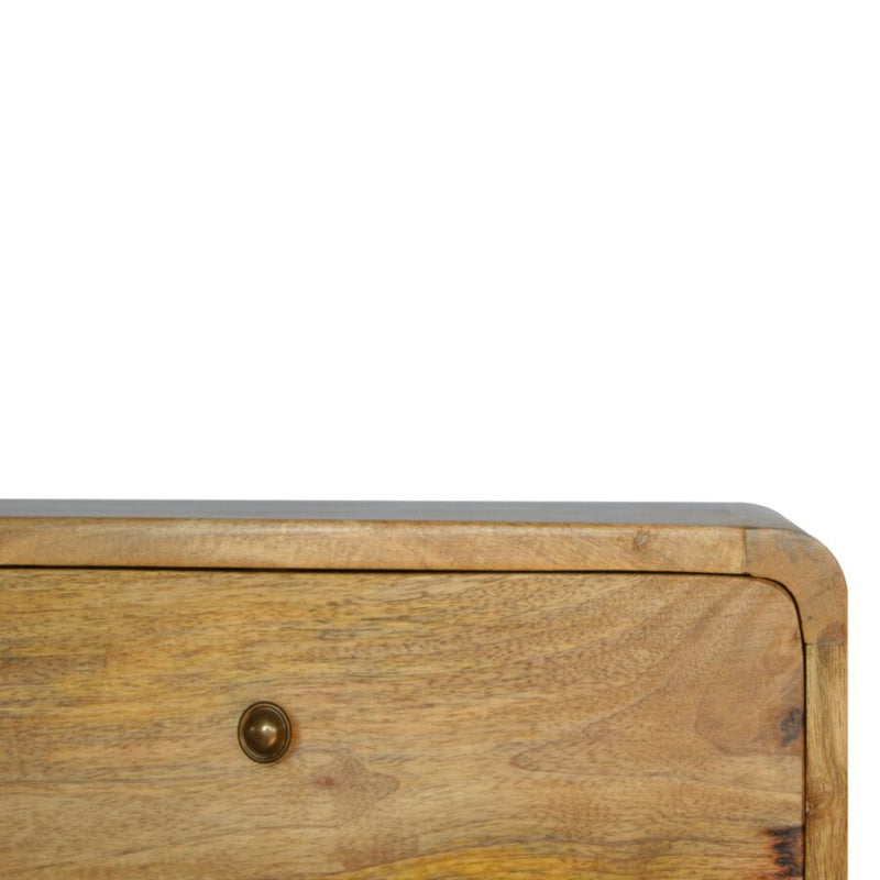 Cloud 9 Floating Bedside 2 Drawer - Light Wood