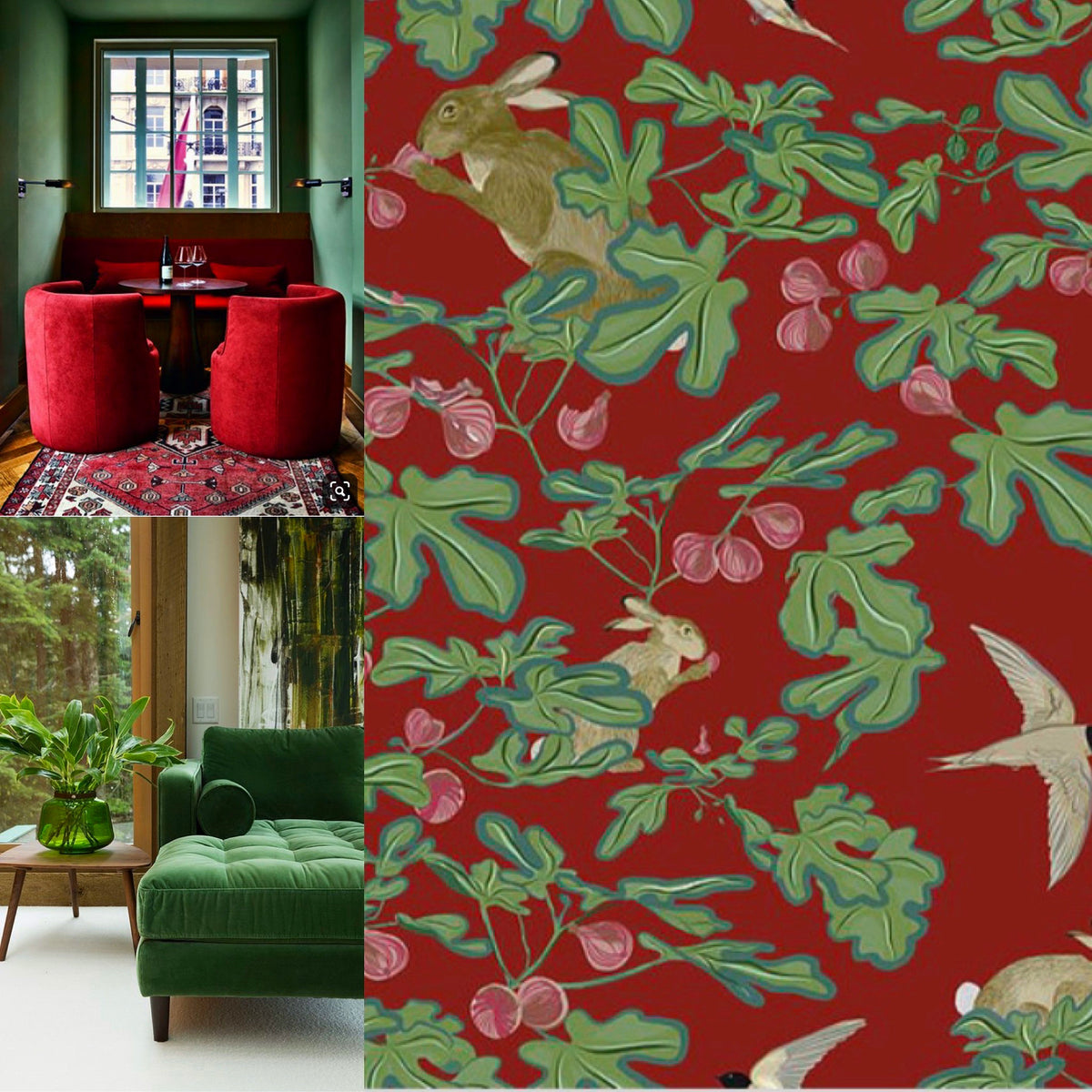 Woodland Wonder - Summer Red Wallpaper