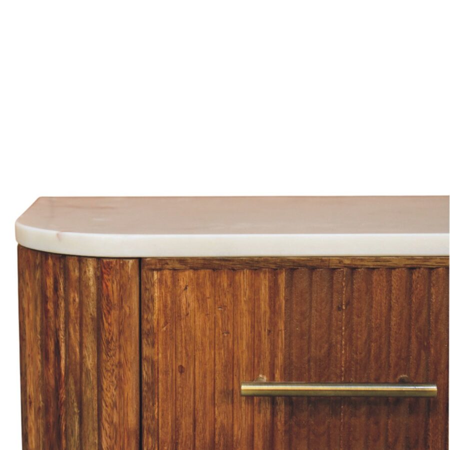 Cloud 9 Floating Bedside Single Drawer - Marble Top