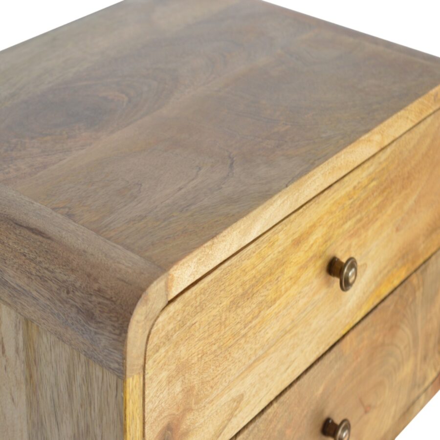 Cloud 9 Floating Bedside 2 Drawer - Light Wood