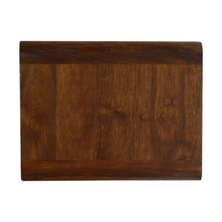 Cloud 9 Floating Bedside 2 Drawer - Dark Wood