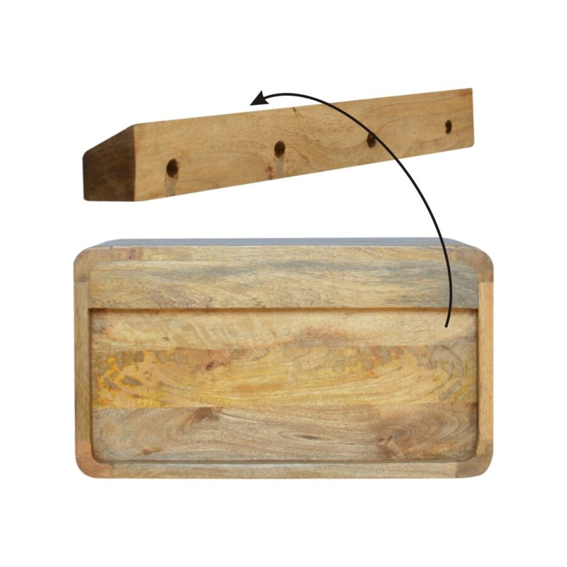 Cloud 9 Floating Bedside 2 Drawer - Light Wood