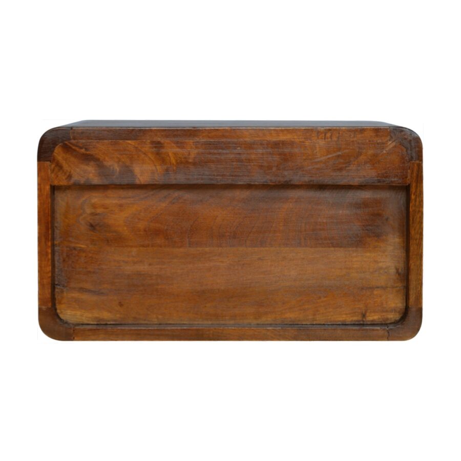Cloud 9 Floating Bedside 2 Drawer - Dark Wood