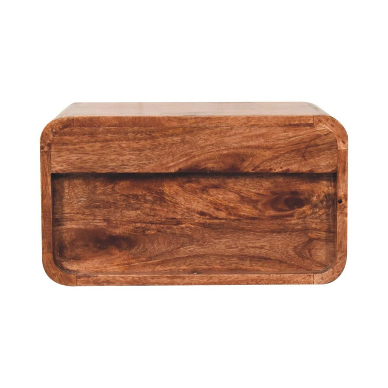 Cloud 9 Floating Bedside 2 Drawer - Honey Caramel
