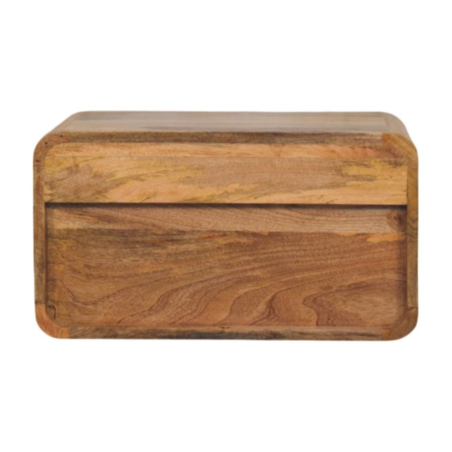 Cloud 9 Floating Bedside Shelf with Single Drawer - Light Wood
