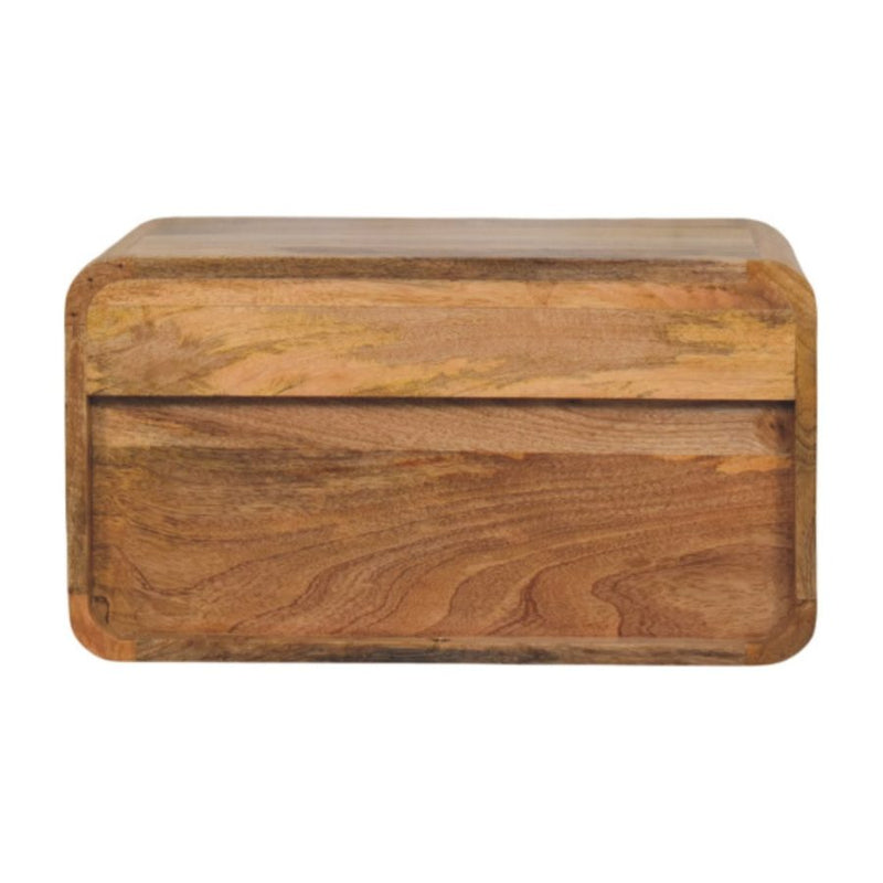 Cloud 9 Floating Bedside Shelf with Single Drawer - Light Wood