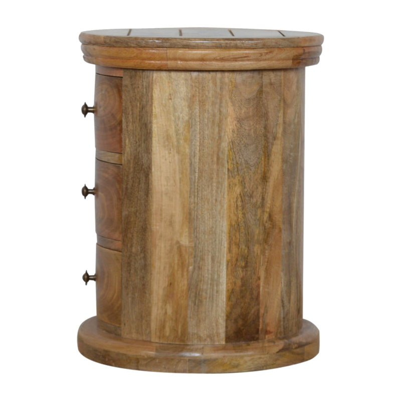 Full Moonlight Cylindrical Bedside Table