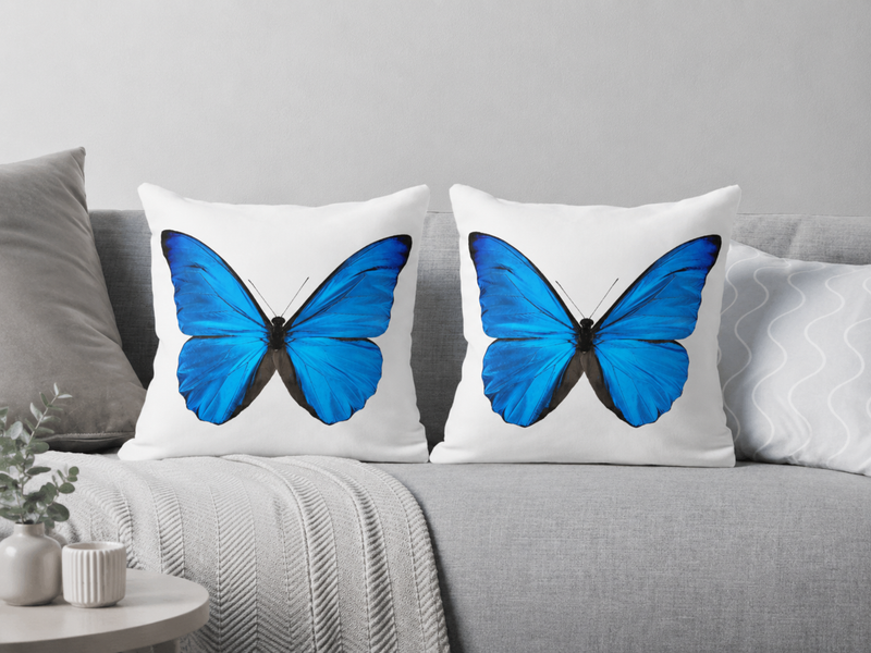Iridescent Butterfly Cushion