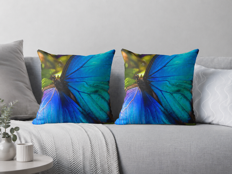 Vibrant Butterfly Cushion