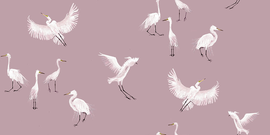 Horizon Herons – Dusky Pink