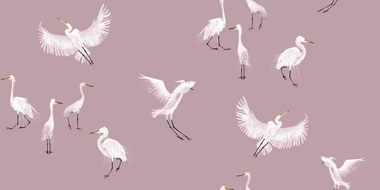 Horizon Herons – Dusky Pink