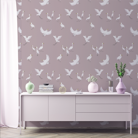 Horizon Herons – Dusky Pink