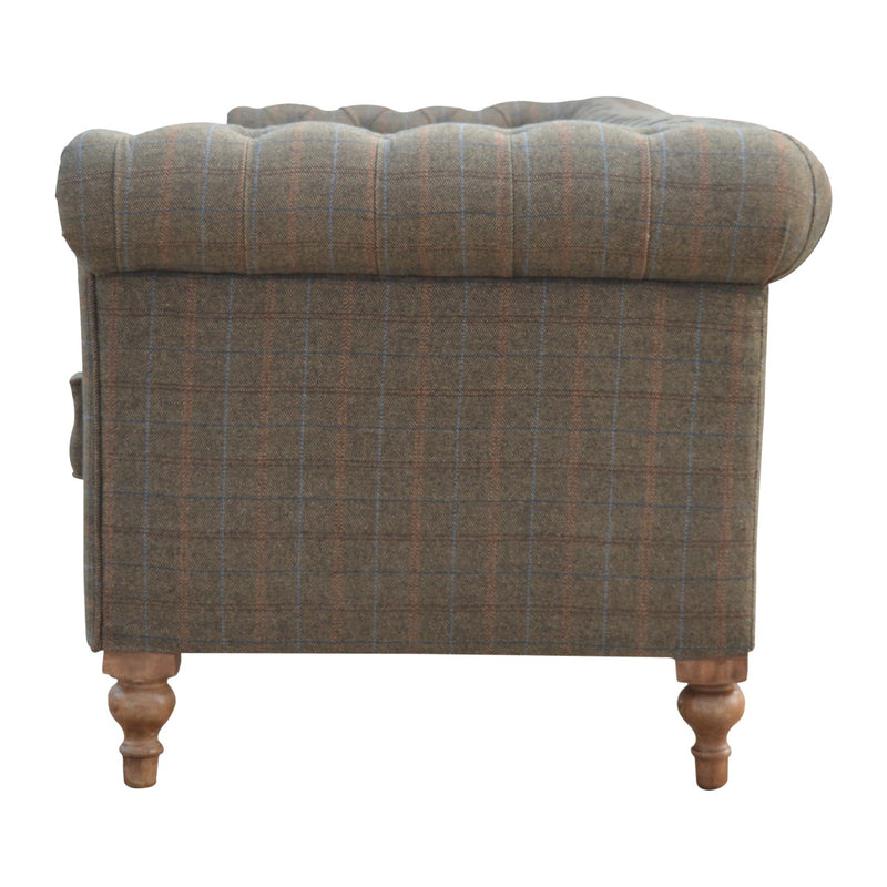 Multi Tweed 3 Seat Chesterfield