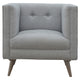 Whisper Grey Cubed Tweed Armchair