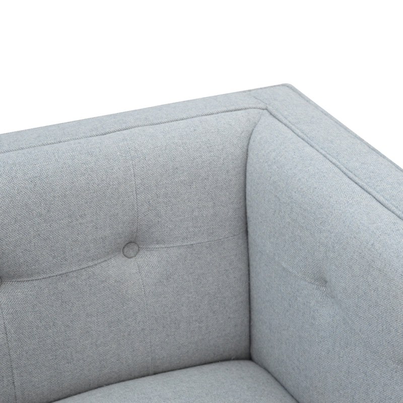 Whisper Grey Cubed Tweed Armchair