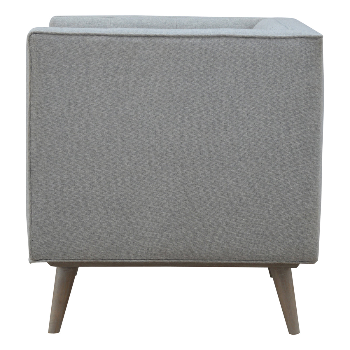 Whisper Grey Cubed Tweed Armchair