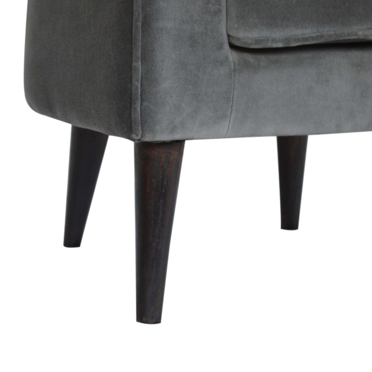 Grey Velvet Hug Tub Chair