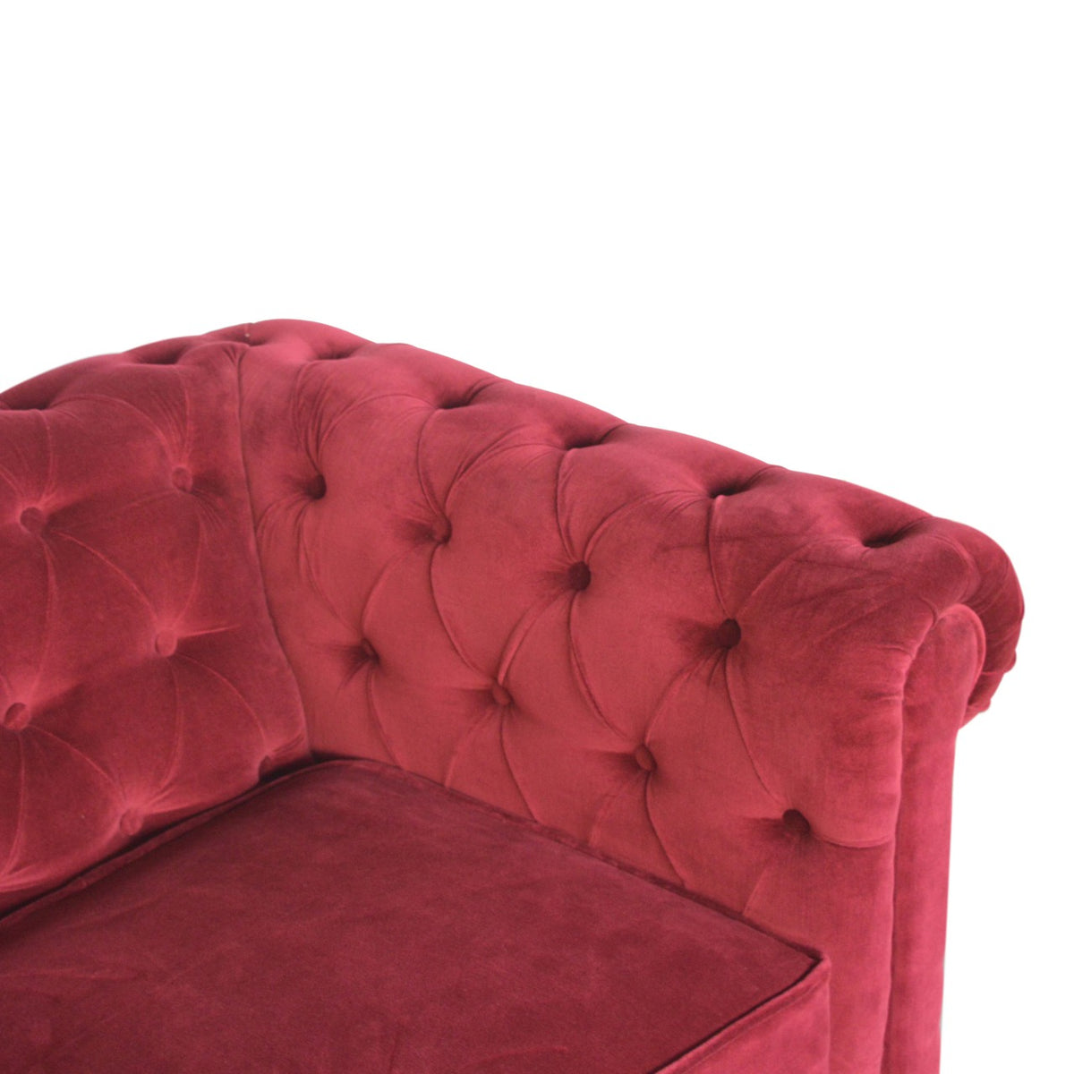 The Iconic Velvet Chesterfield - Ruby Red