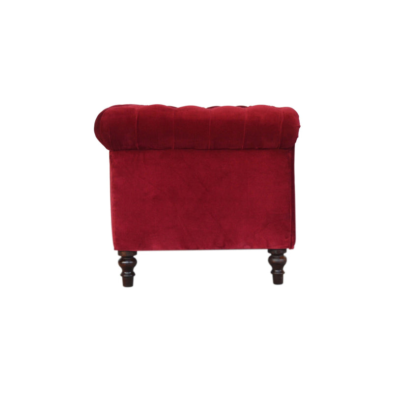 The Iconic Velvet Chesterfield - Ruby Red