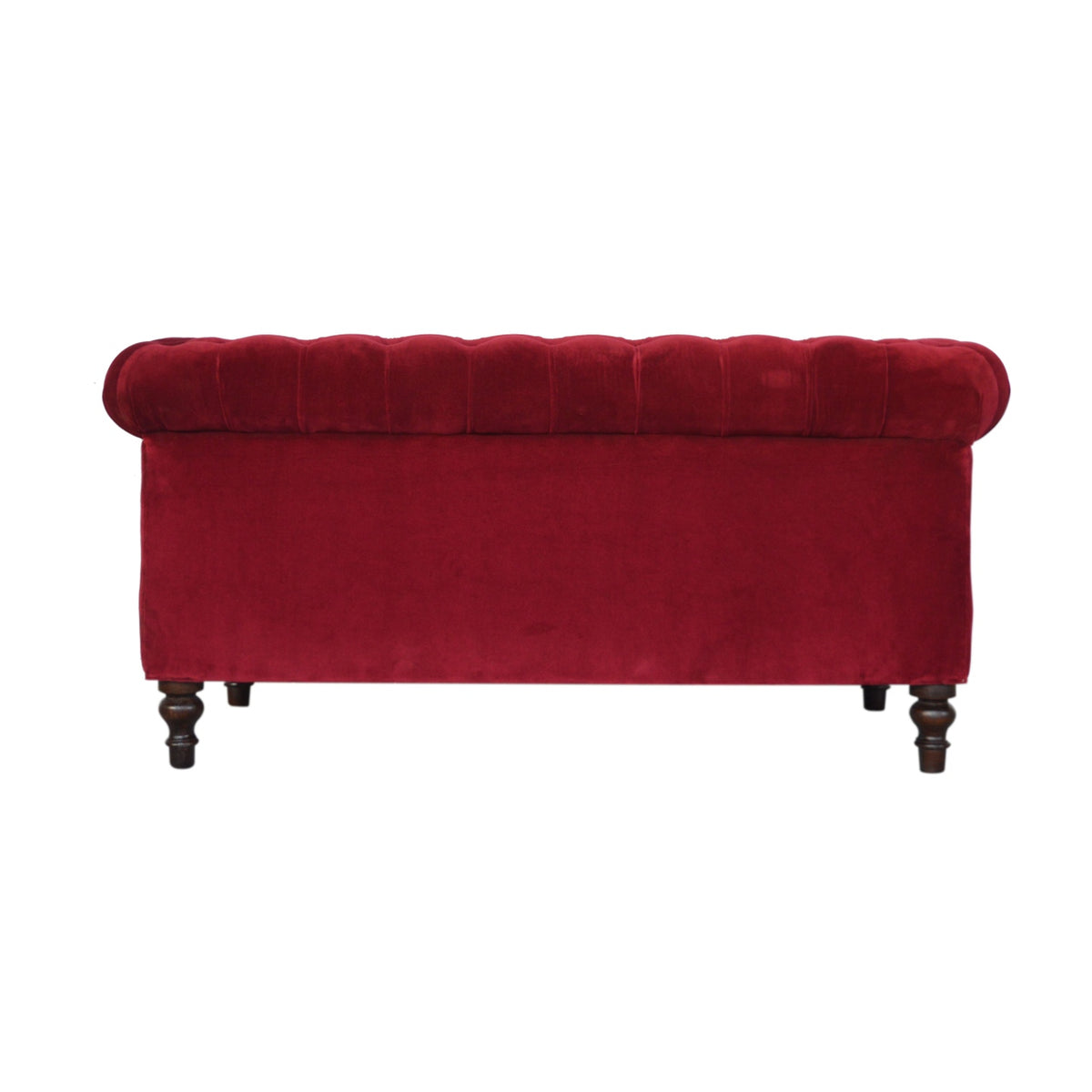 The Iconic Velvet Chesterfield - Ruby Red