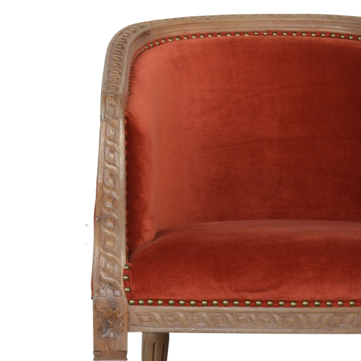 Velvet Occasional Chair - Autumnal Red