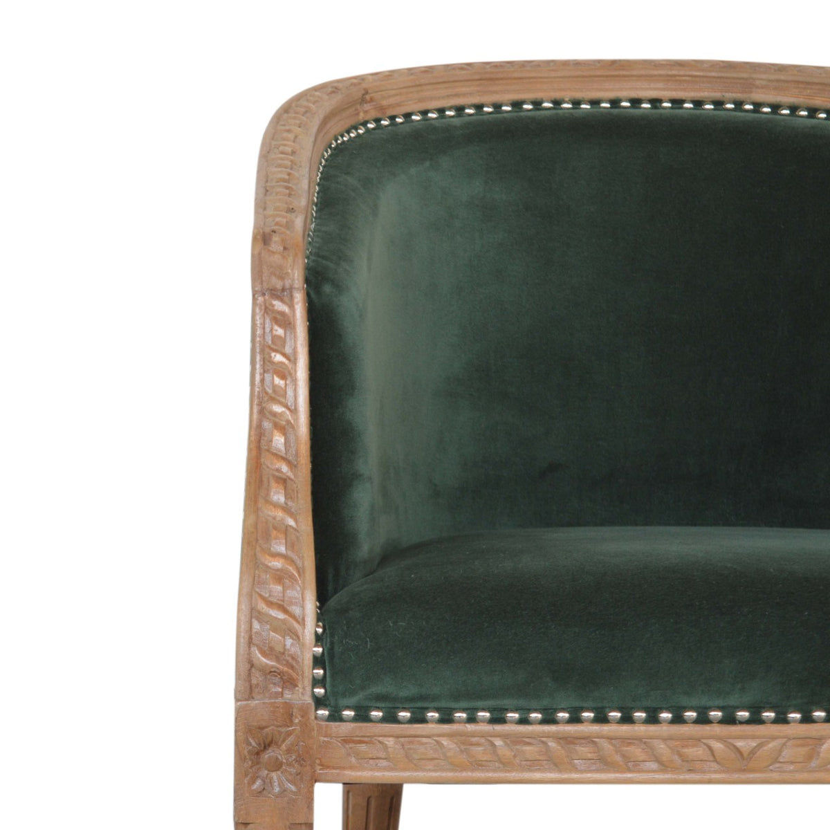 Velvet Occasional Chair - Forest Green