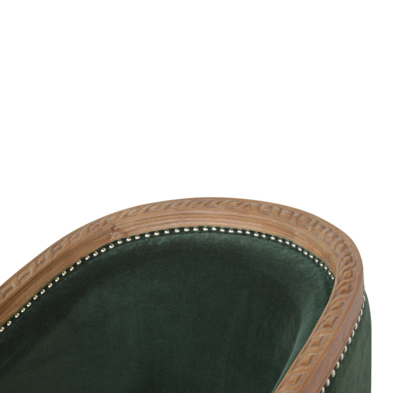 Velvet Occasional Chair - Forest Green
