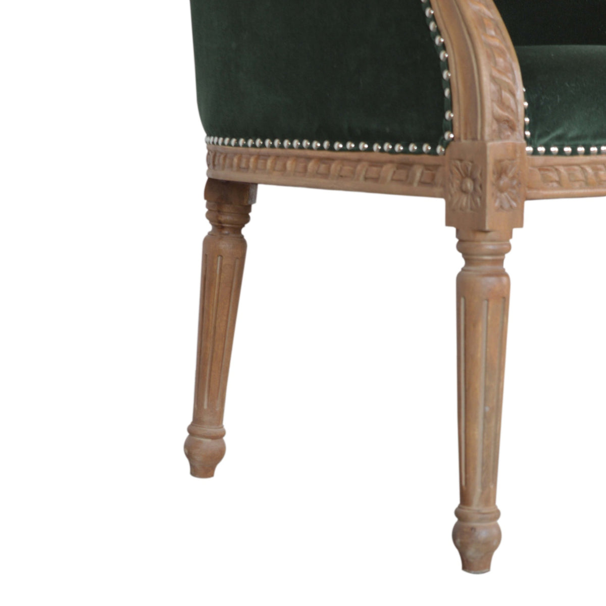 Velvet Occasional Chair - Forest Green