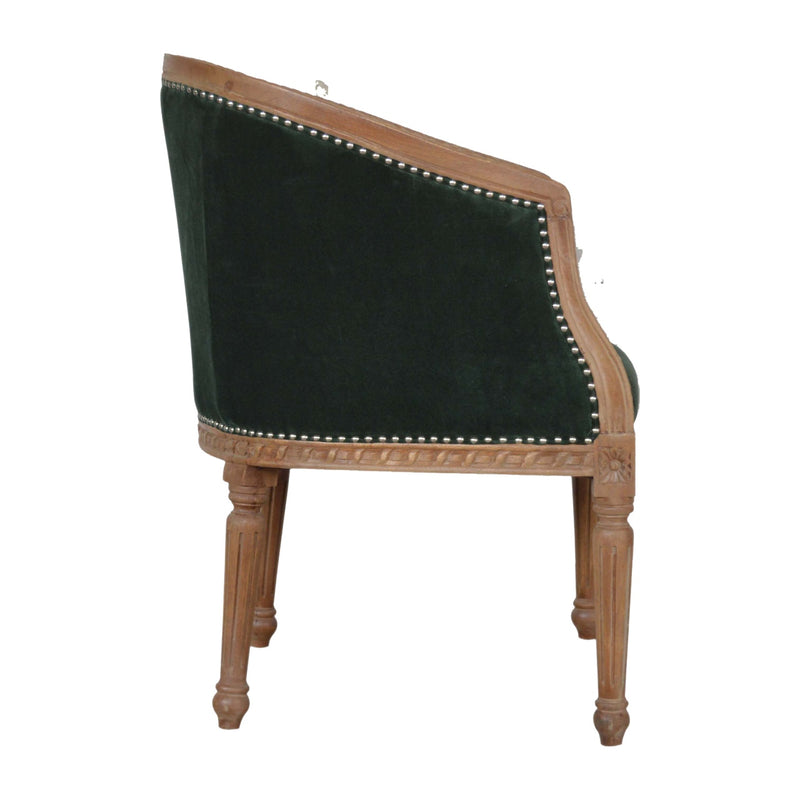 Velvet Occasional Chair - Forest Green