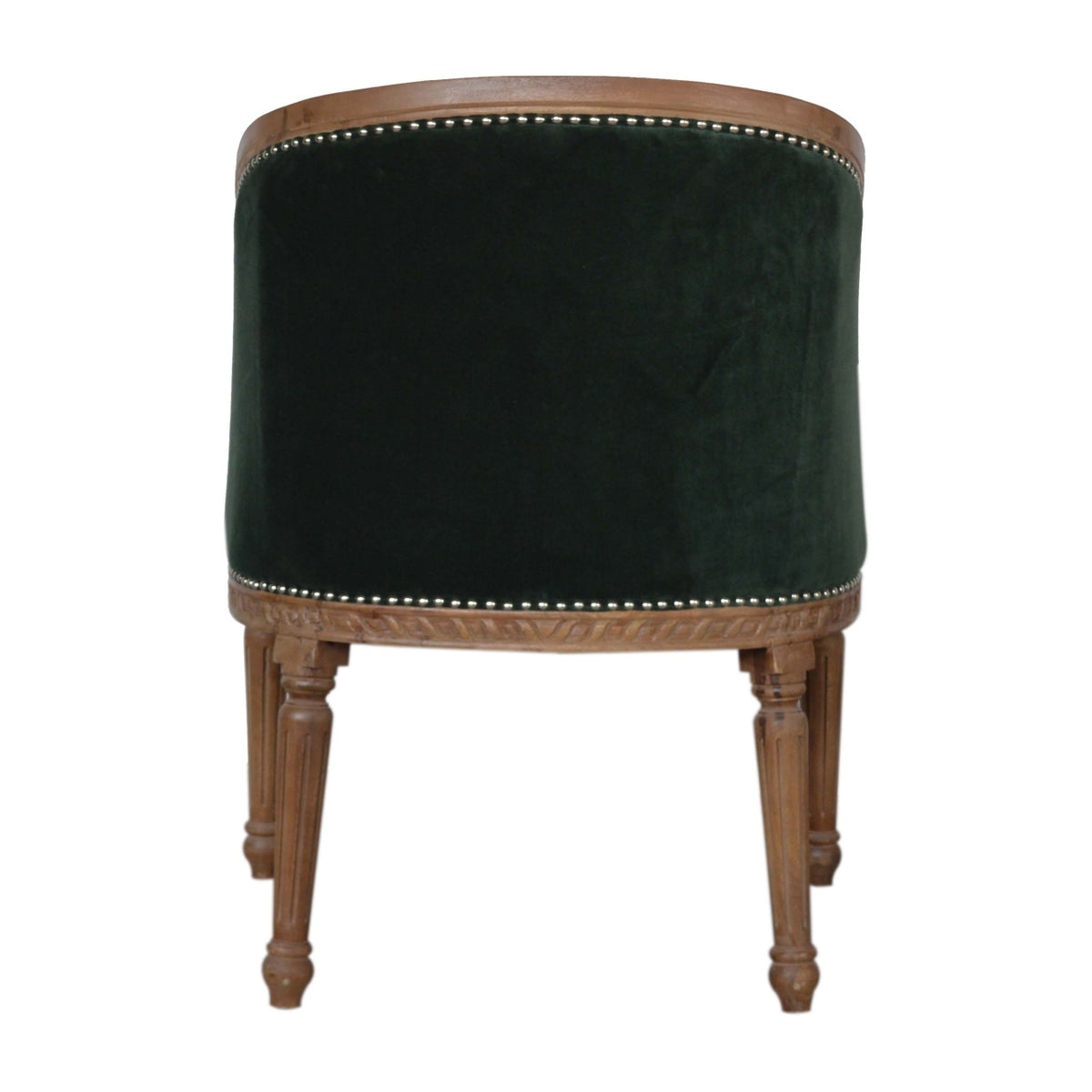 Velvet Occasional Chair - Forest Green